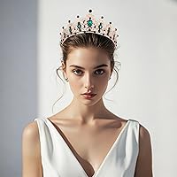 Vista 60 de Kamirola - Corona de reina y tiaras corona de princesa para mujeres y niñas, diademas de cristal para novia, princesa para bodas y fiestas (01)