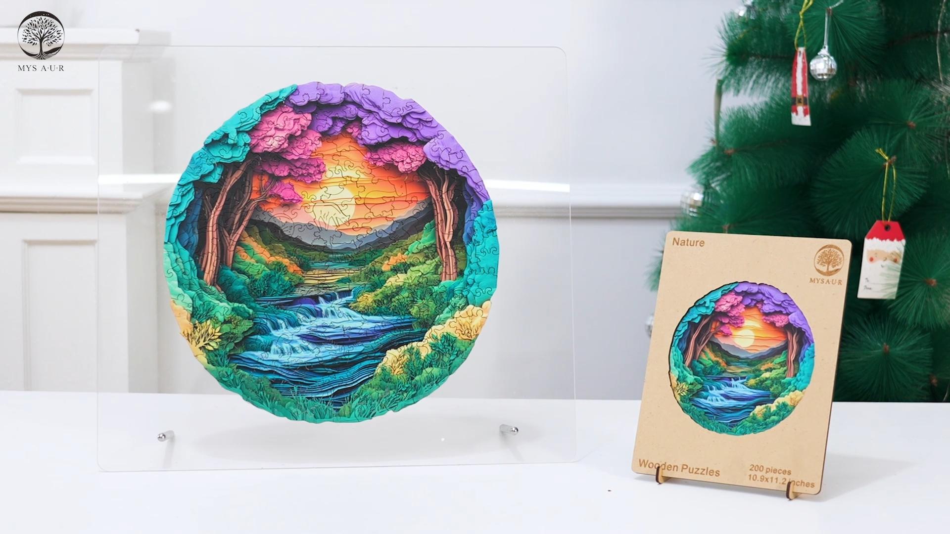 Amazon.com: MYS A·U·R Wooden Puzzles for Adults, 3D Vision Effects