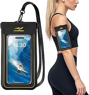 Pochette Étanche Smartphone,IPX8 Sac étanche imperméable Pochette Etanche pour iPhone 16 15 14 13 12 11 Pro Max,Galaxy A54 A55 Housse Étanche Protection Telephone Eau pour Natation, Plage, Voyage