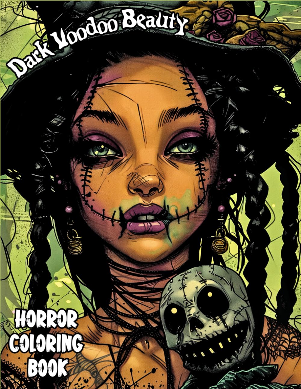 Dark Voodoo Beauty Horror Coloring Book for Adults: Black Magic and Witchcraft Zombie Designs. Intricate Creepy and Scary Gothic Fantasy Patterns for ... - Bind the Shadows with Your Brushes!