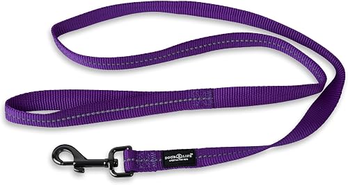 Dog's Life Reflective Supersoft Webbing Leash, Small, 07 Purple