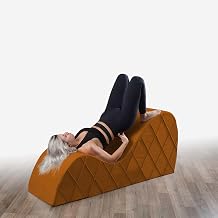 BEDIA Curved Chaise Lounge Chair for Yoga, Stretching, Relaxation and More, Soft Caramel