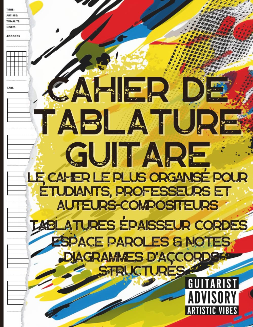 Cahier de Tablature Guitare: Cahier de Musique avec 8 Diagrammes d’Accords et Espace Paroles | Tablatures Vierges pour Guitaristes | Bonus: Accords et Gammes via QR Code — B0GRFQD37H - Les Beatles, Paul McCartney, John Lennon, RIngo Starr, George Harrison Cahier de Tablature Guitare: Cahier de Musique avec 8 Diagrammes d'Accords et Espace Paroles | Tablatures Vierges pour Guitaristes | Bonus: Accords et Gammes via QR Code — B0GRFQD37H