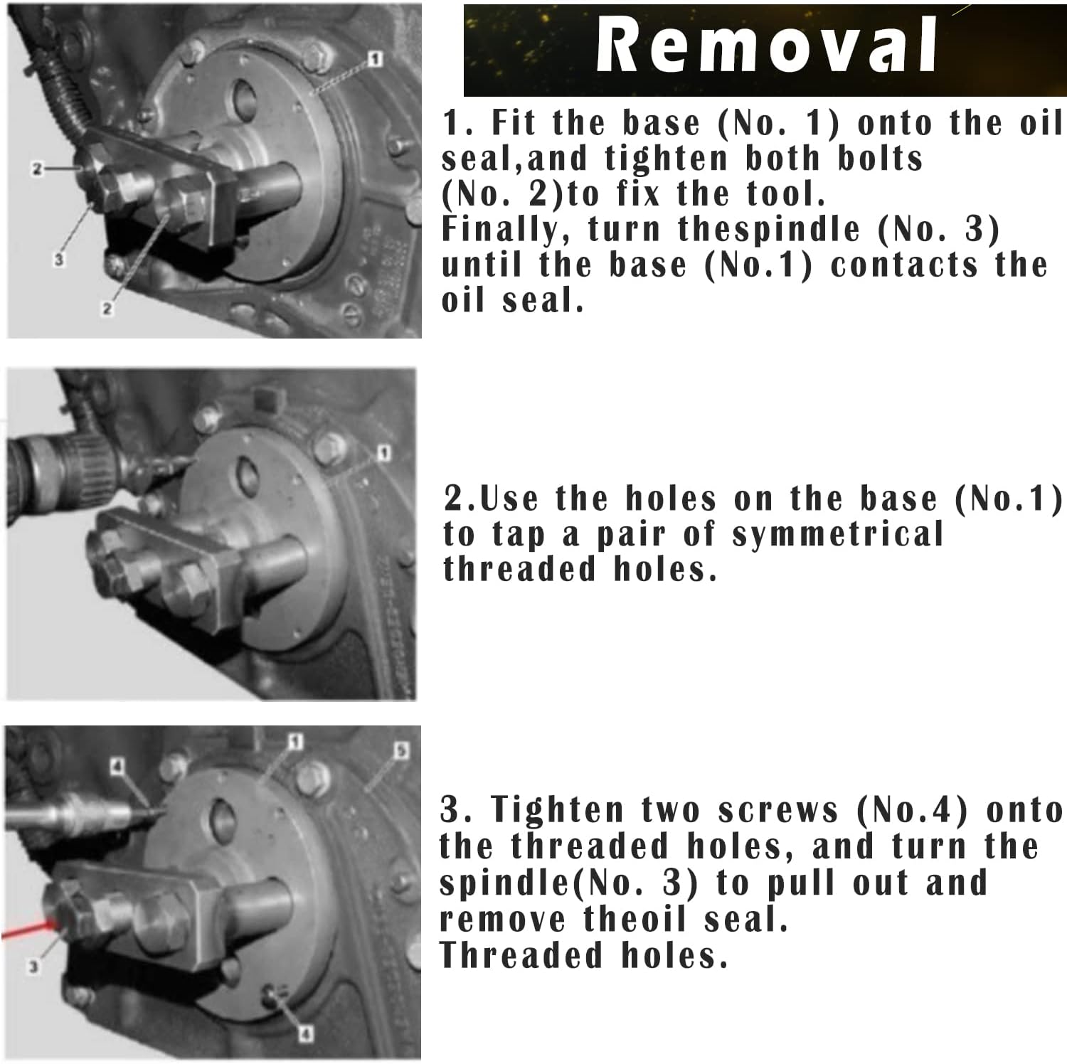 For Detroit Diesel DD13 DD15 Crankshaft Front Oil Seal Installer & Remover With Seal Install Ring Tool Adapter W541589003400 - Image 4