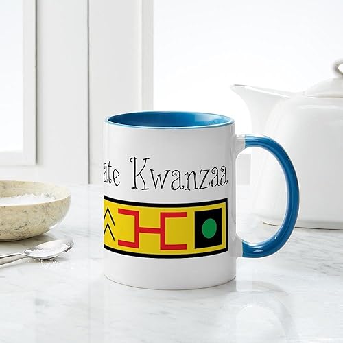 Vista 49 de CafePress Kwanzaa Principles - Taza de café de cerámica, taza de té, 11 onzas