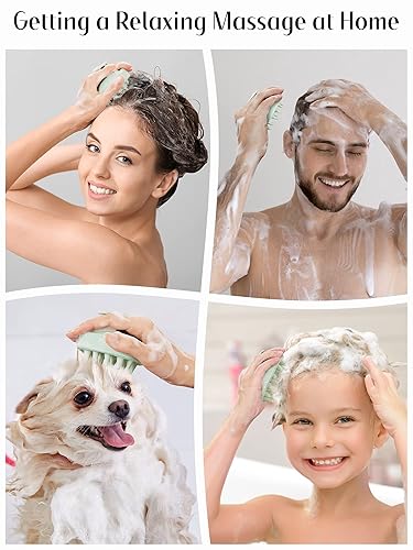 Miniatura 7 de HEETA Scalp Massager Hair Growth, Soft Silicone Scalp Scrubber Shampoo Brush for Exfoliation, Dandruff Removal & Head Massage Stress Relax, Wet &