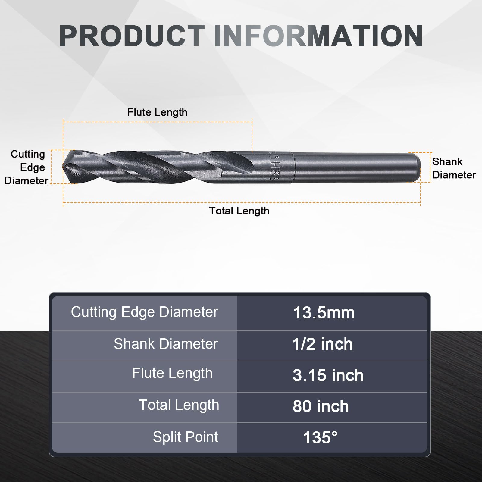 32mm Bohrer Reduzierter Schaft - HSS Nitrieren Für Holz, Metall & Kunststoff