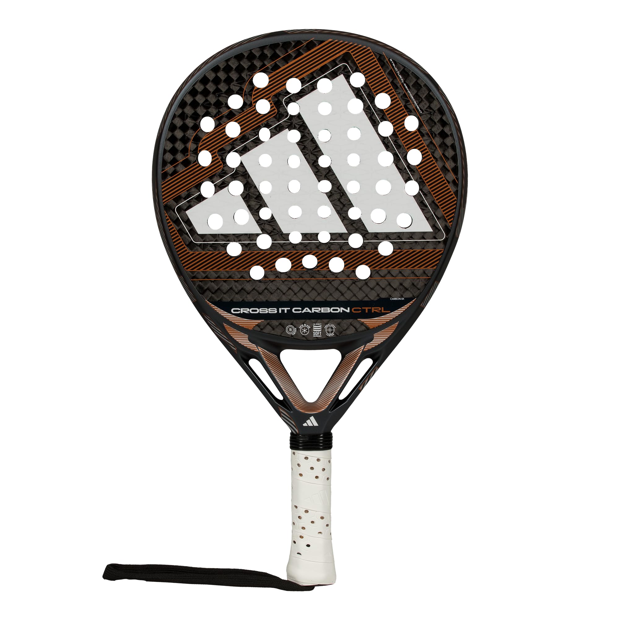 Pala de pádel adidas Cross IT Carbon Ctrl 2026,Cobre, Forma Redonda,Goma eva Soft Performance,Fibra Carbono aluminizado 6k