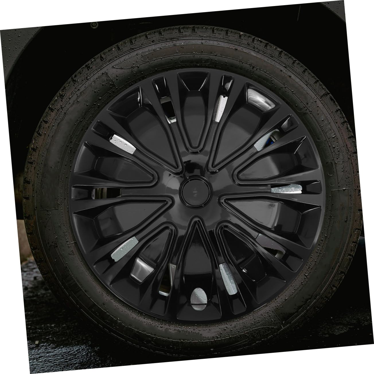Cache-moyeux Automobiles 15 Pouces en PP Noir, Protection et Pose Facile