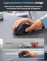 TECKNET Ergonomikus Bluetooth Egér Vezeték Nélküli 3 Eszközhöz 4800 DPI Csendes 3