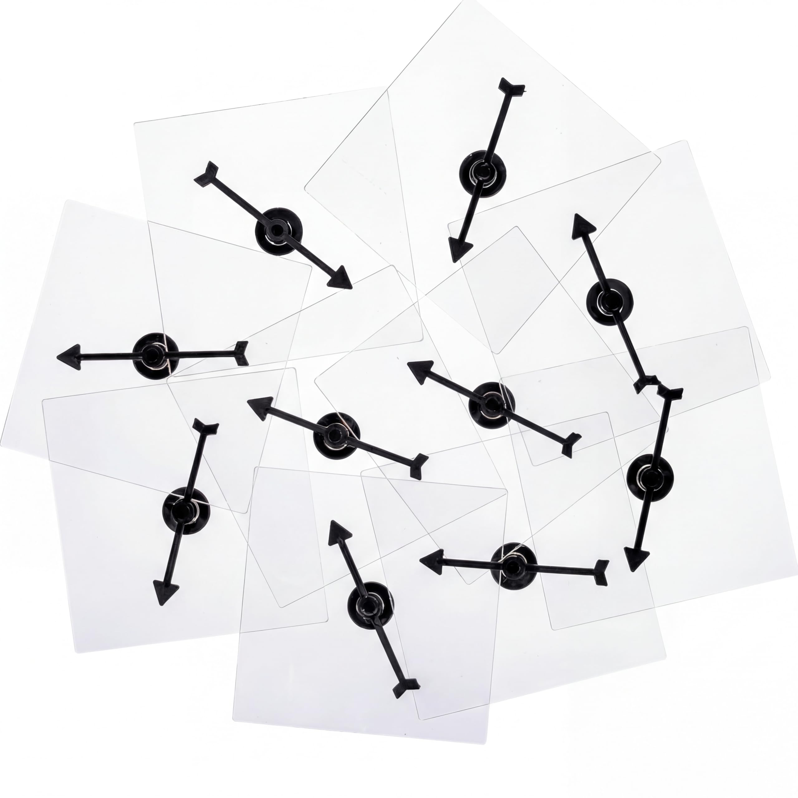 Gejoy Transparent Spinners Bulk for Classroom Clear Spinners Dry Erase Math Game with Rotating Arrow(10 Pack,Clear)