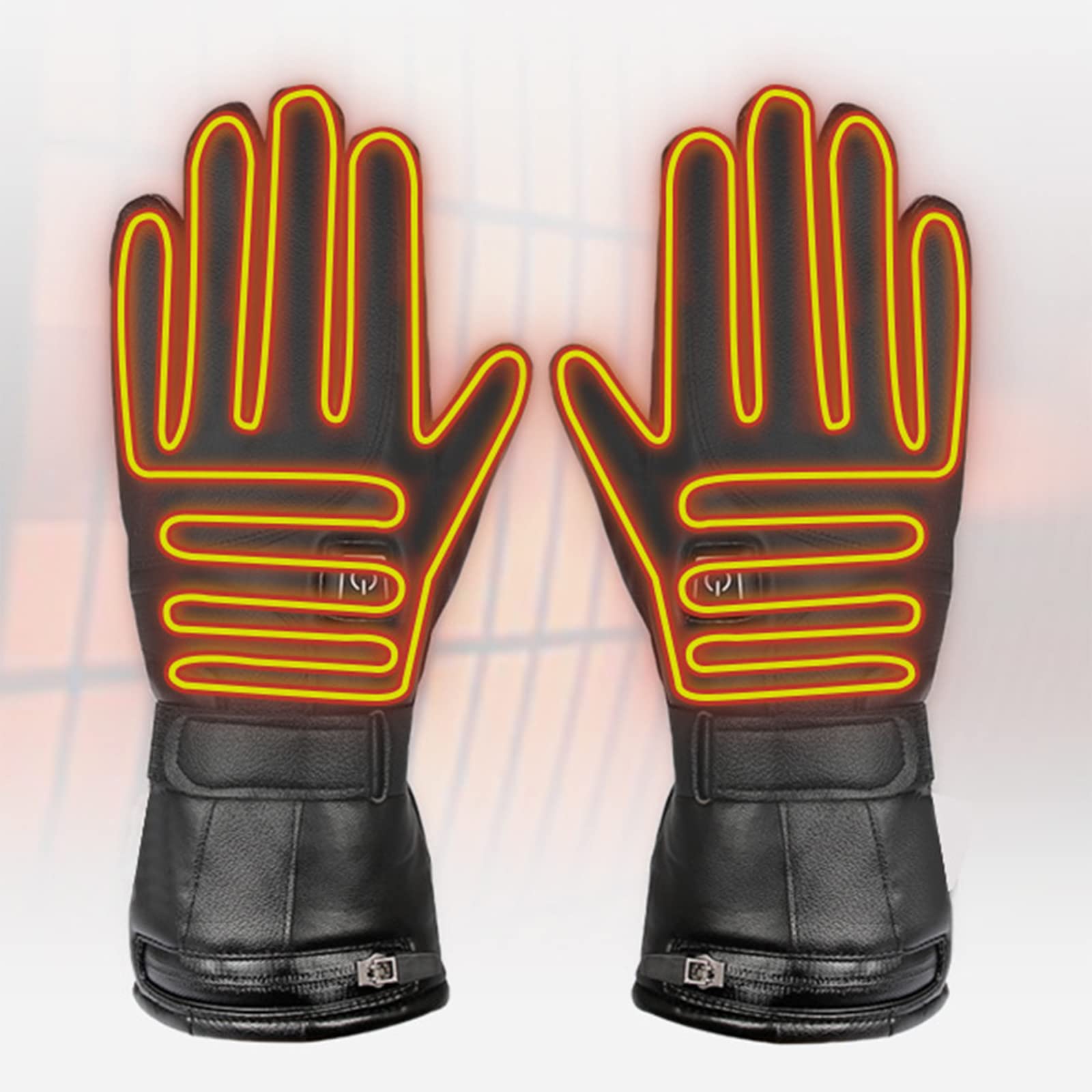 Gants de ski chauffants CHEWYNP rechargeables 4000 mAh avec 3 niveaux pour homme et femme