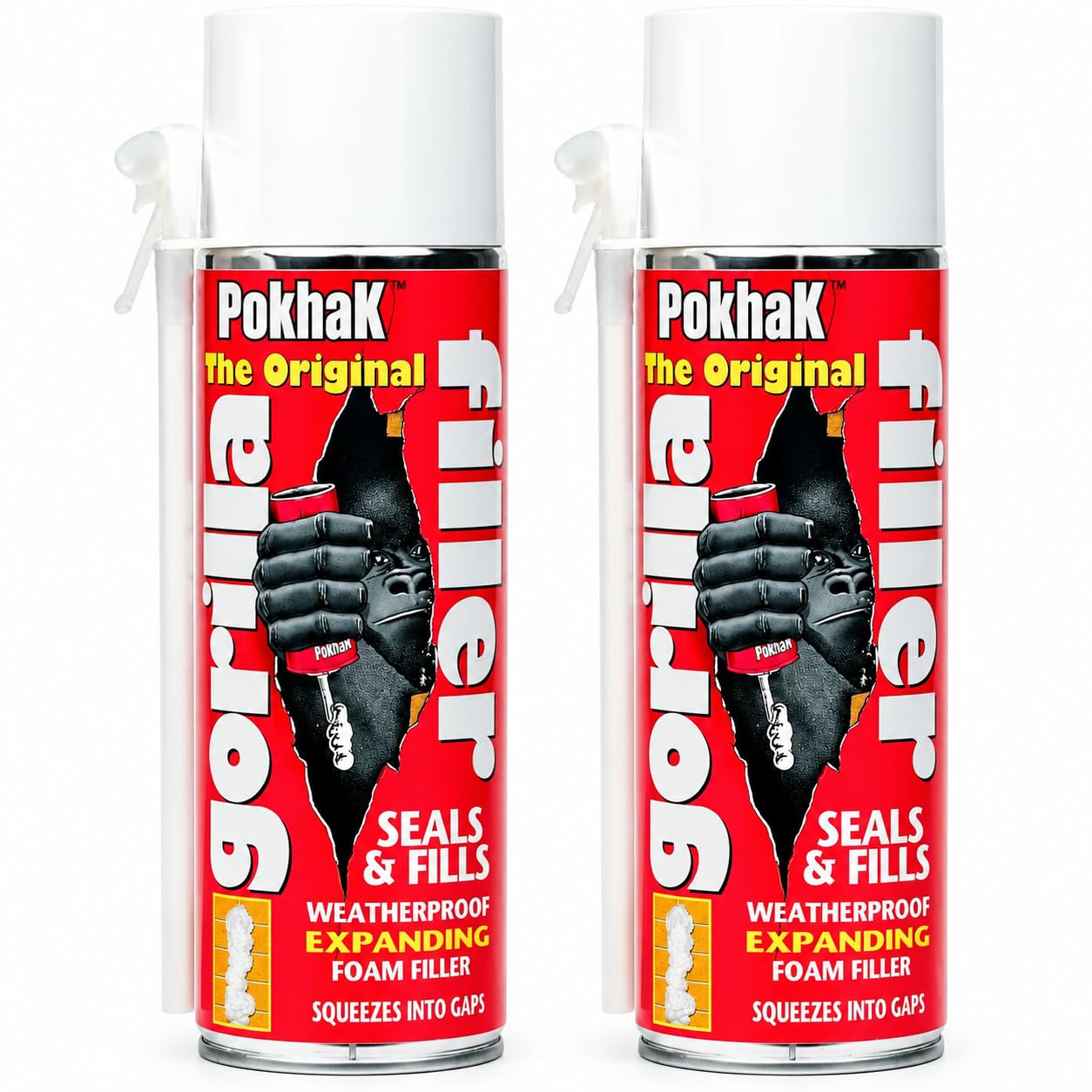 Pokahk Gorilla Expanding Foam Filler Weatherproof Gap sealant