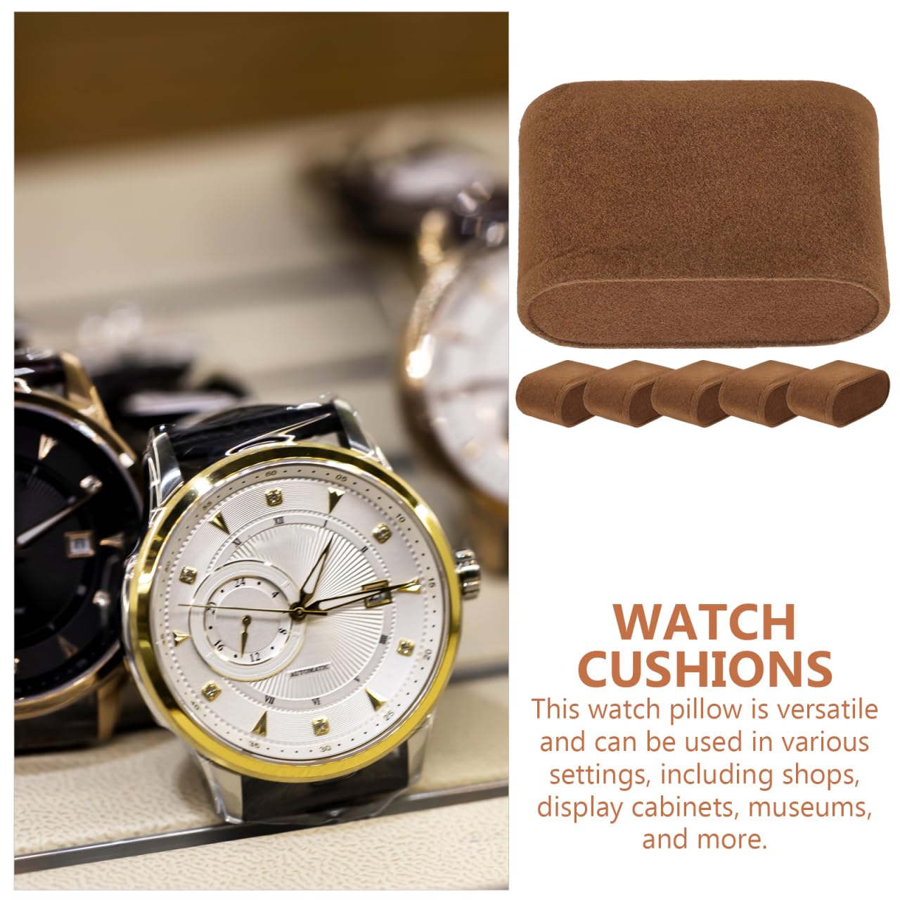 Holibanna 6 Almohadillas Para Relojes De Pulsera Cojines Pequeños Para Exhibir Y Guardar Relojes En Cajas Y Estuches De Joyas