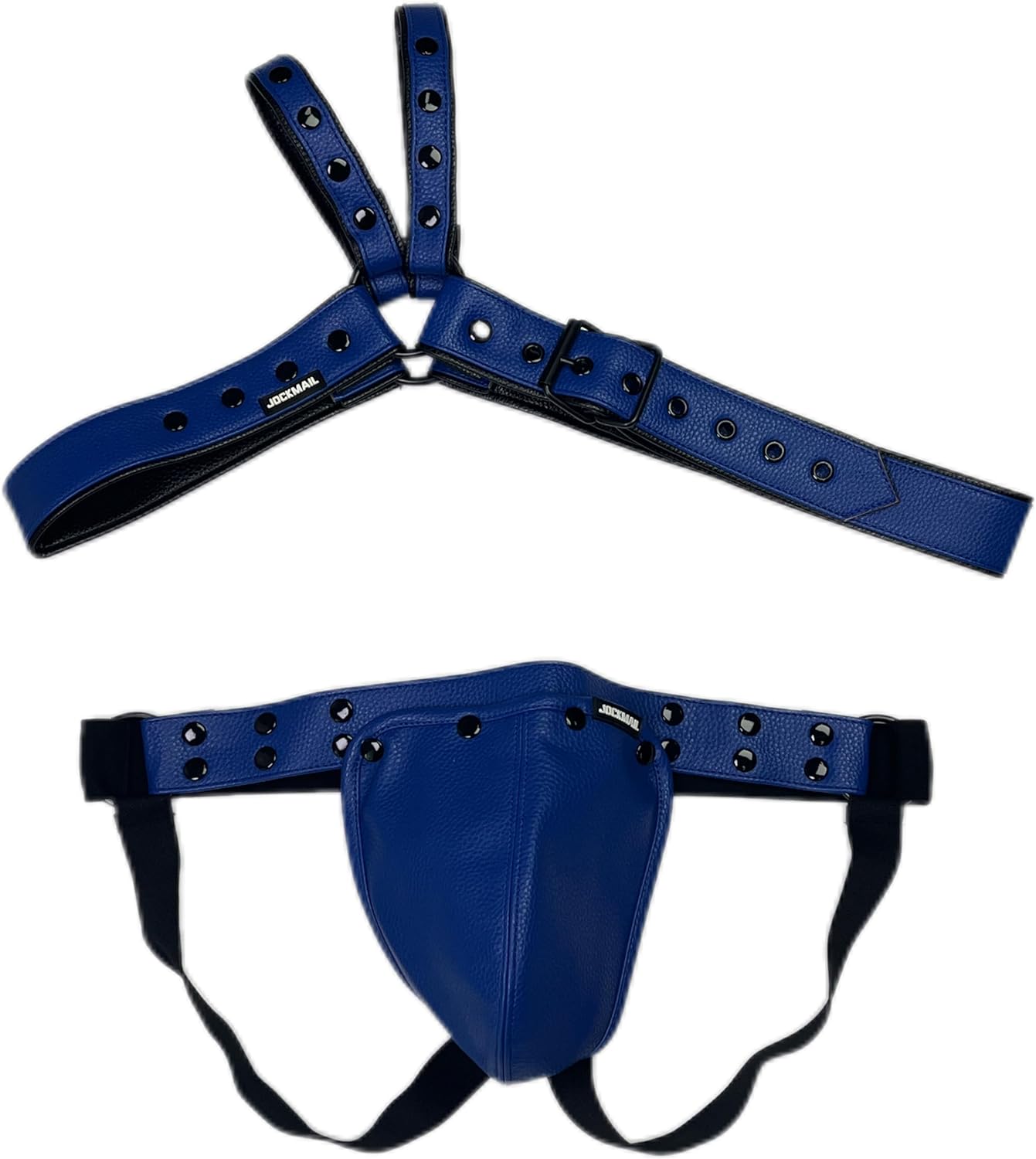 JOCKMAIL Men Jock straps with Mens Leather Harness Adjustable Jock strap for Men with Removable Pouch