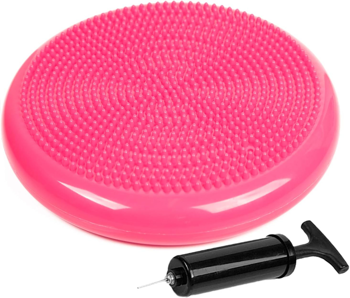 PROMIC Stability Wobble Cushion with Hand Pump, Durable Kids Wiggle Seat for Classroom, Inflated Exercise Balance Board Stability Disc Office Foot Rest Massage Pad