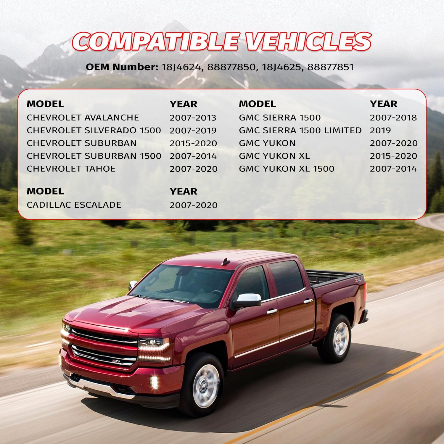 18J4624 18J4625 2PCS Front Brake Hose Hydraulic Brake Hose Kit Drive Side Passenger Side Fits Cadillac Escalade/Chevy Avalanche Silveraddo Tahoe/GMC Yukon, OEM Replace# 88877850, 88877851