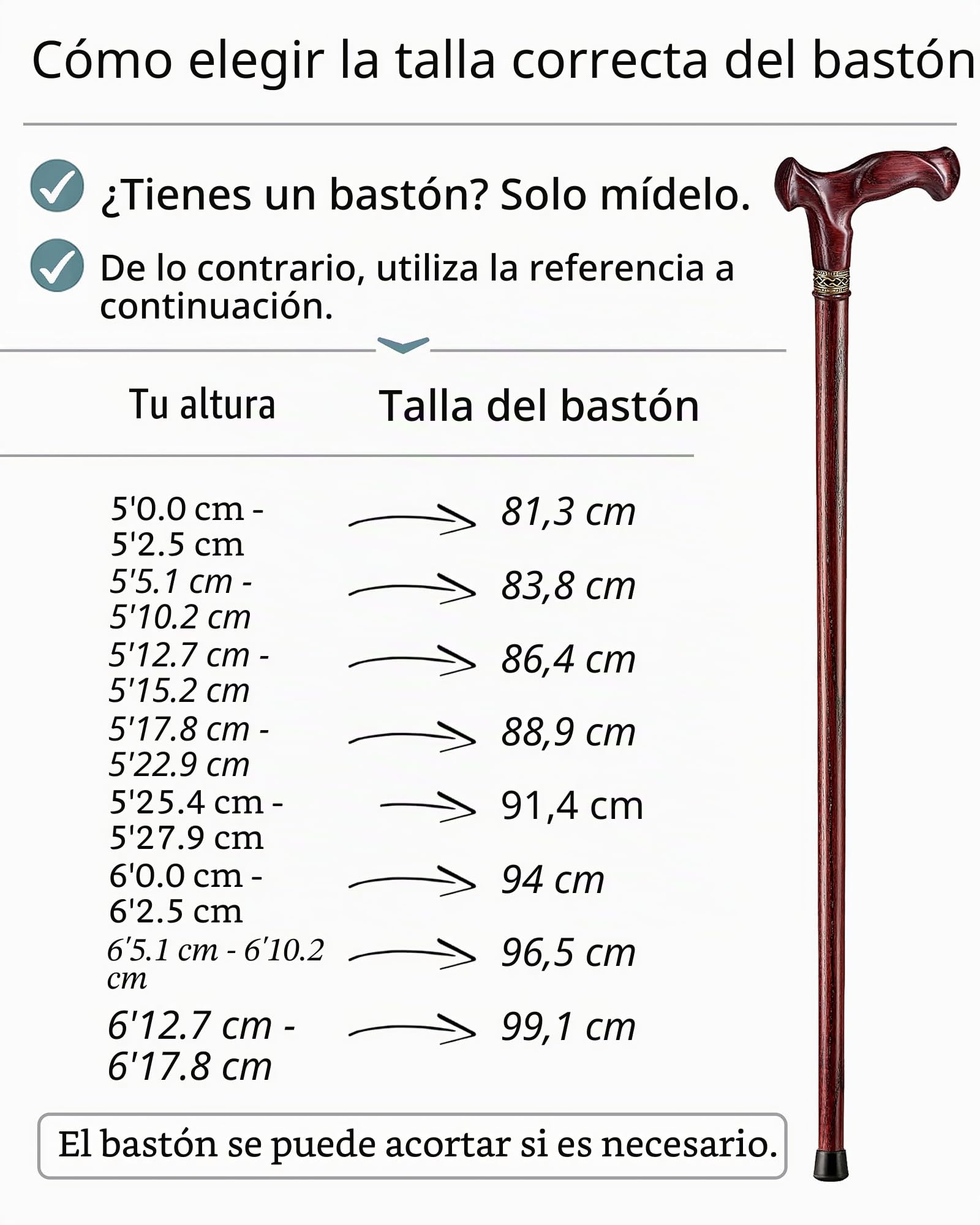 Asterom Bastón ergonómico hecho a mano para hombres y mujeres, elegante bastón de madera