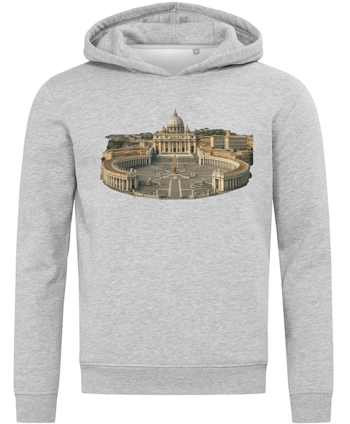 Historyczna bazylika z okrągłym placem bluza z kapturem bluza z kapturem mieszanka bawełny szara
