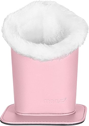 MOSISO Soporte para gafas, funda de piel sintética con forro de felpa con base magnética