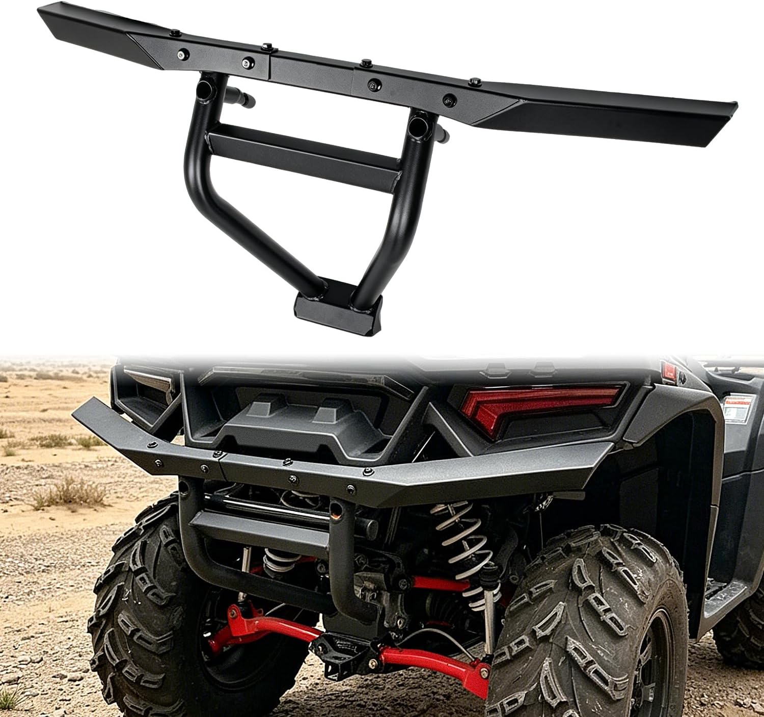 Rear Bumper Brush Guard Compatible with Polaris Sportsman 1000 XP 850 SP 2017-2026 Accessories Replace #2882583, 2882021 Heavy Duty Rear Brushguard Protector