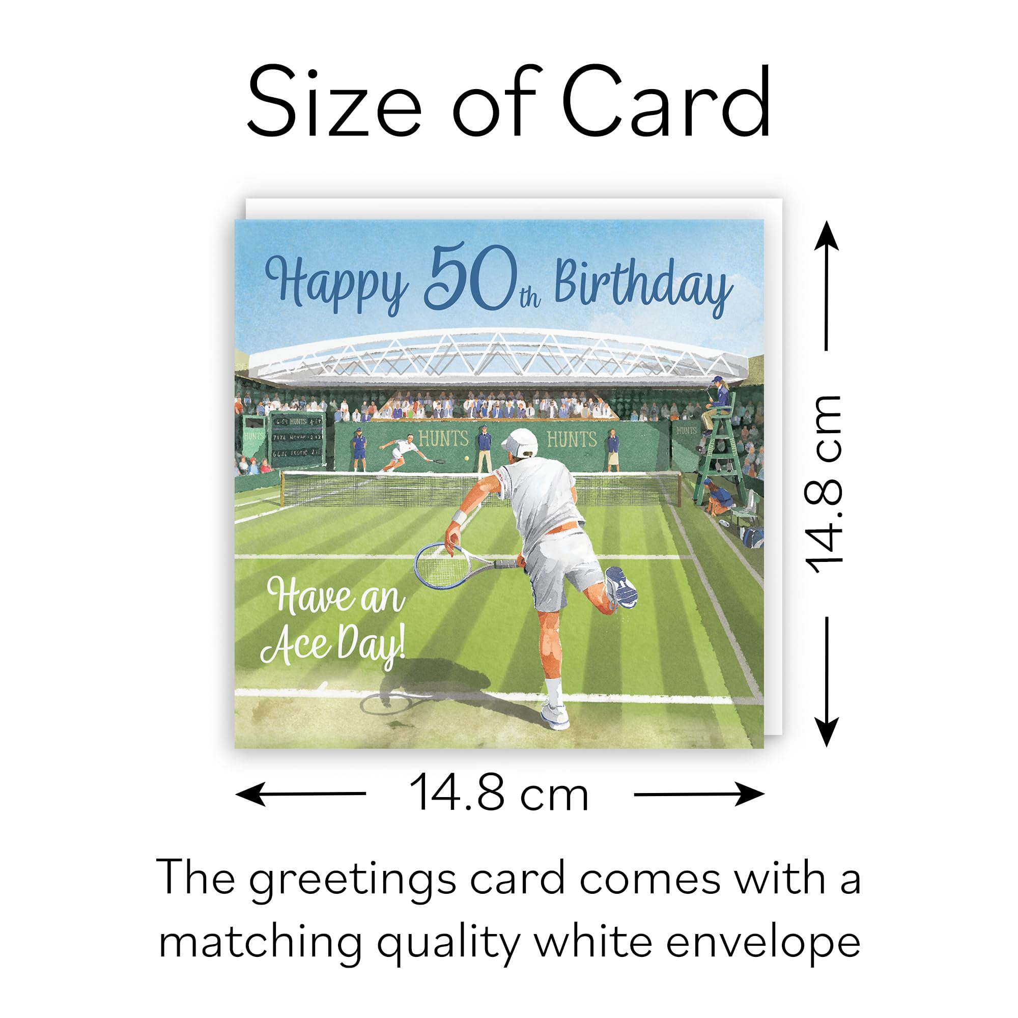 Hunts England - Carte D'anniversaire 50 Ans Tennis Pour Lui - 50 Ans