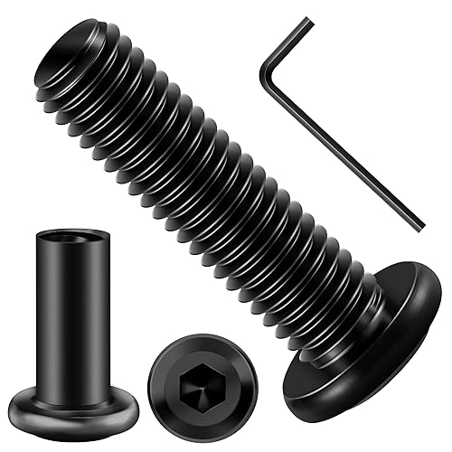 Miniatura 11 de MYWISH M8 x 30mm 20 piezas de tornillos de cabeza hexagonal con casquillo de hexágono, pernos de muebles de acero inoxidable 304 con rosca completa