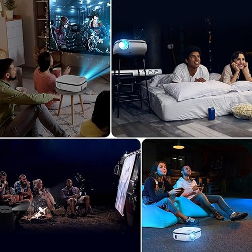 Miniatura 6 de DBPOWER Mini proyector WiFi, proyector WiFi de 8500L, 1080P Full HD compatible con proyector de video de 240 pulgadas, mini proyector con bolsa de