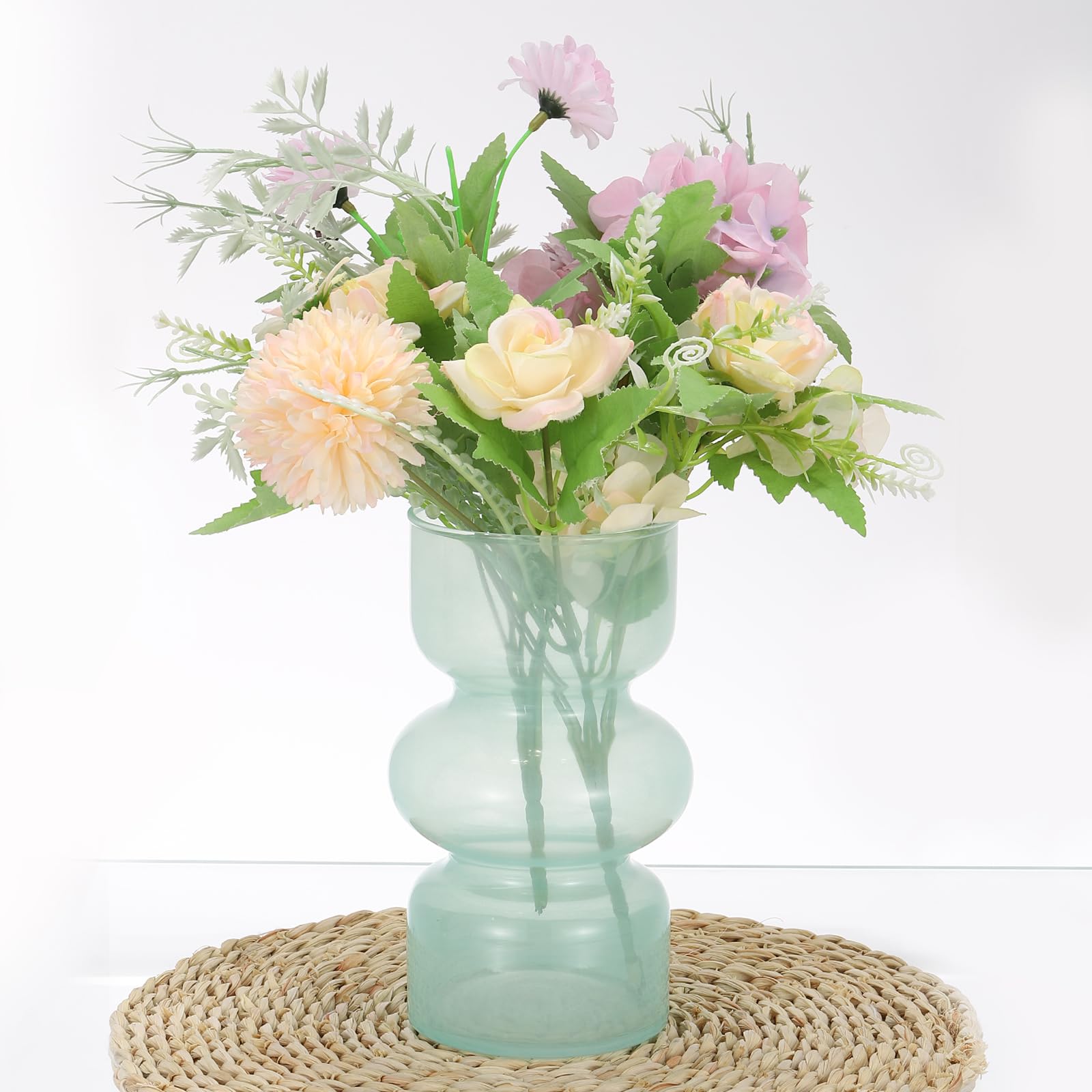 PATIKIL 7 Inch Glass Hydroponic Flower Vase