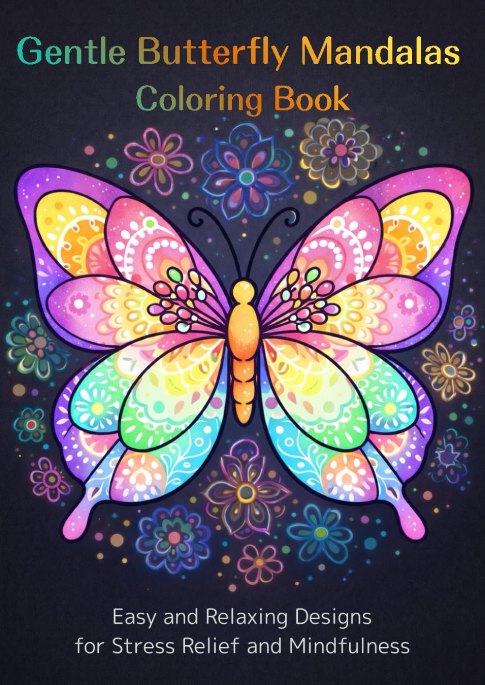 Gentle Butterfly Mandalas Coloring Book: Easy and Relaxing Designs for Stress Relief and Mindfulness