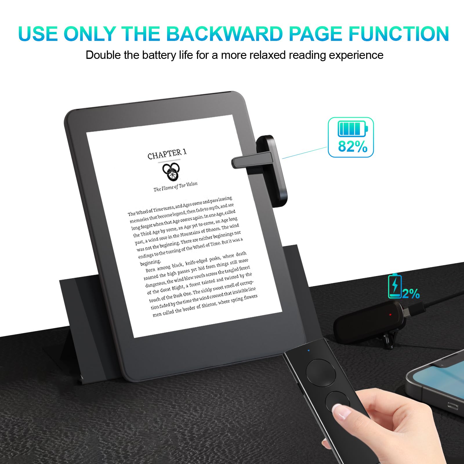 Remote Page Turner avanti indietro per Kindle Paperwhite Oasis Kobo eReader