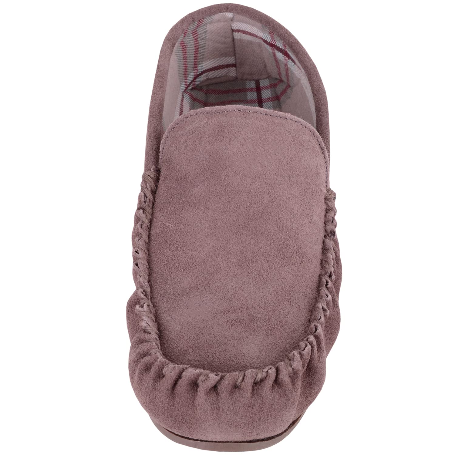 Pantuflas de invierno con forro de tela de gamuza para hombre con suela dura