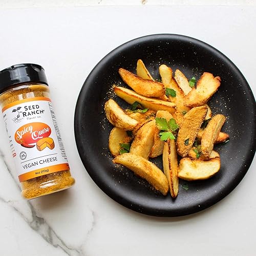 Miniatura 3 de Seed Ranch  Paquete de 2 queso vegano  Queso Cheddar en polvo y condimentos Queso picantes  Levadura nutricional orgánica vegana sin nueces sin