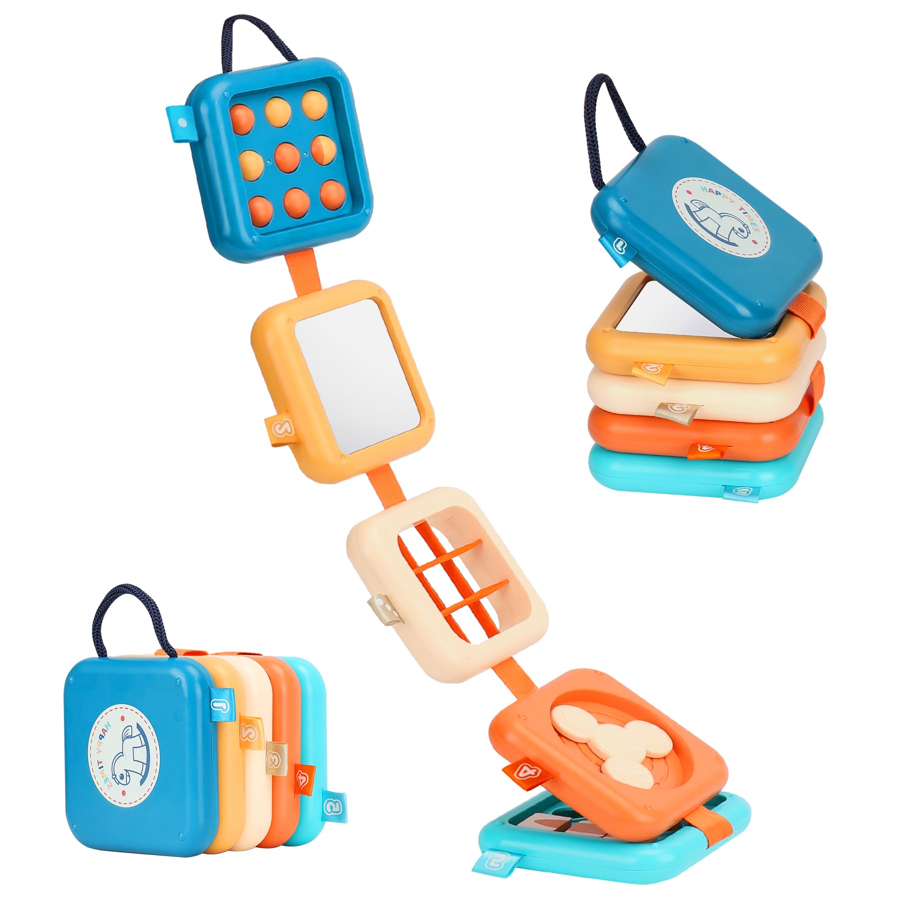 Tablero de actividades para niños de 1 año, juguetes de viaje para niños pequeños de 1 a 3 años, tablero Montessori Busy Cube, juguetes regalos para niños de 1 año