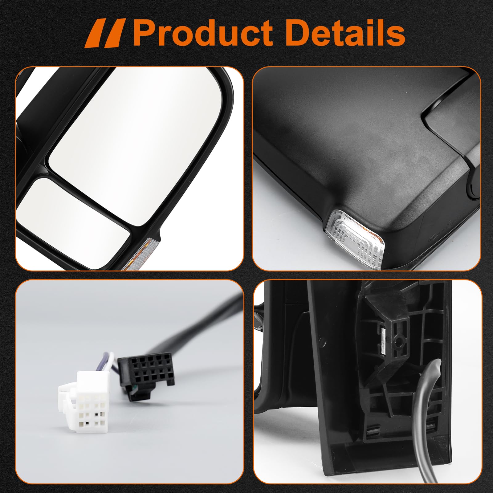 Rétroviseur extérieur droit de rechange pour Mercedes Sprinter W907 W910 VS30 2019-2024, kit complet avec clignotant, verre convexe, verre chauffant, pièce de rechange OE#A9108109001