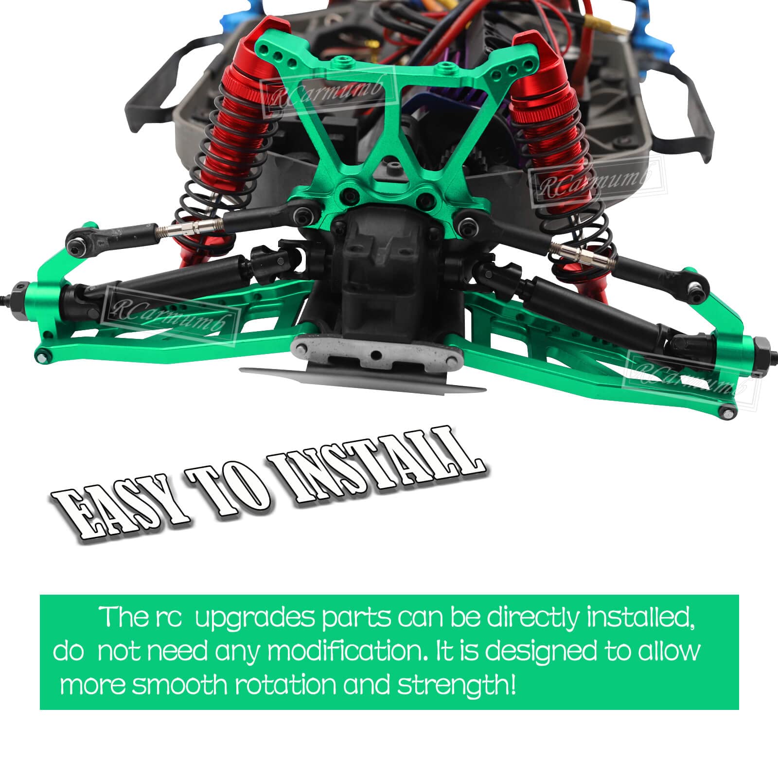 Traxxas Stampede 4X4 CNC Alloy Upgrade Kit - Carbon Fiber & Anodized Aluminum Parts