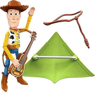 Toy Story 4 25th Anniversary Woody Figure in True to Movie Scale with Guitar, Lasso, Kite for Creative Play, Highly Posable, Collectible Adult and Kids Birthday Gift Ages 3 and Up