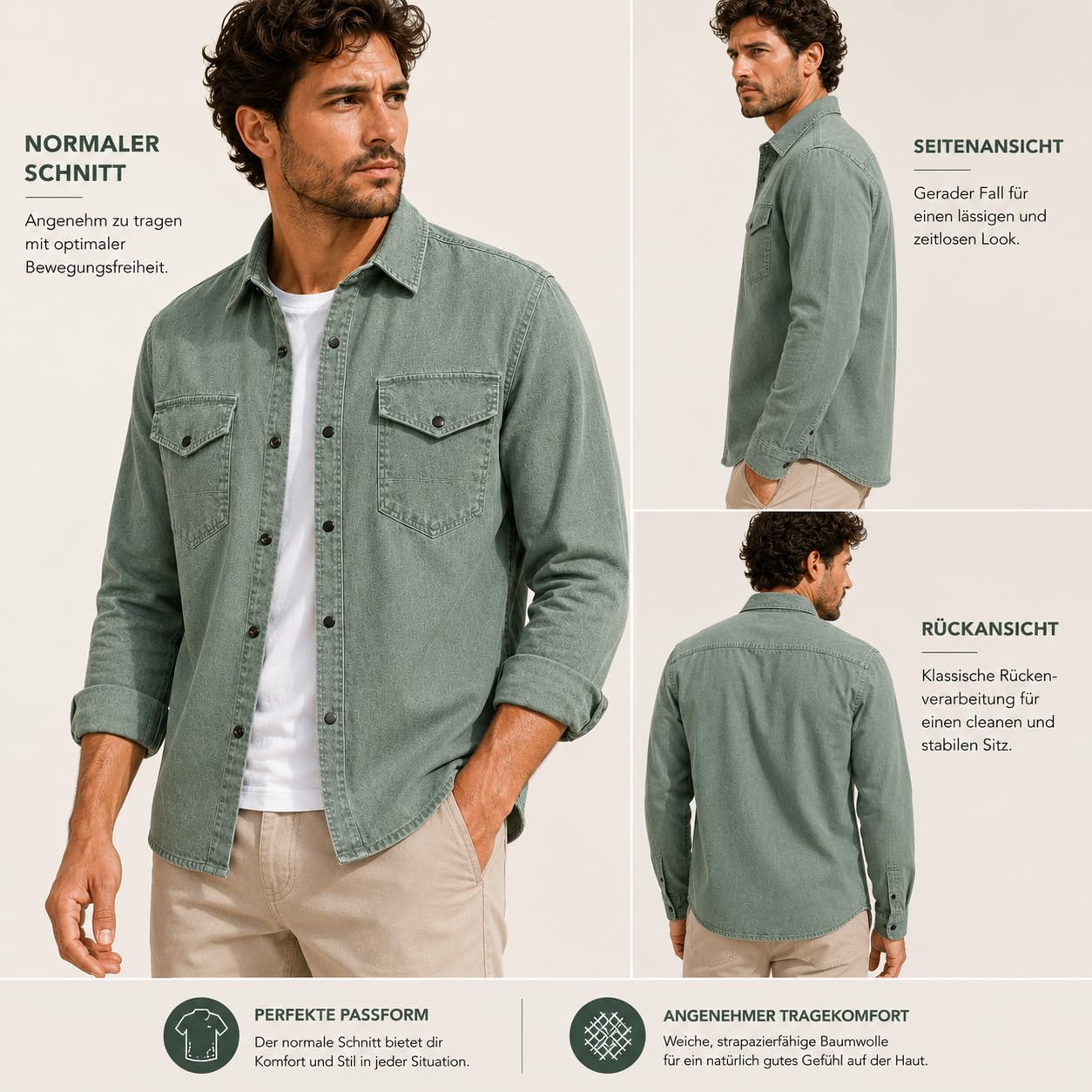 Red Bridge Camisa vaquera para hombre, informal, con bolsillo en el pecho