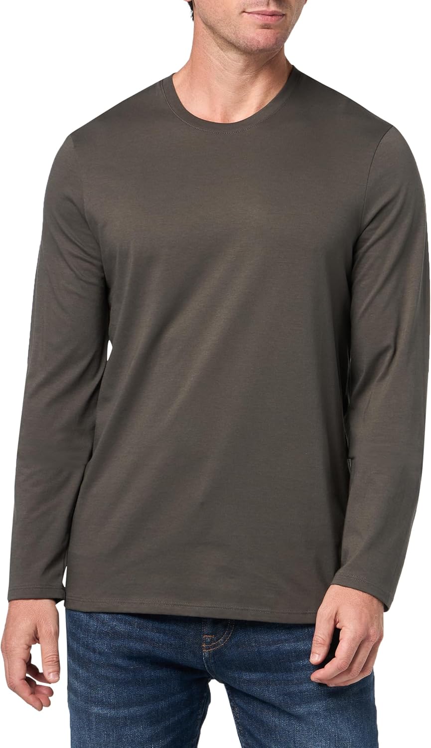 Armani Exchange Mens Basic Long Sleeve Jersey Crew Neck Tee