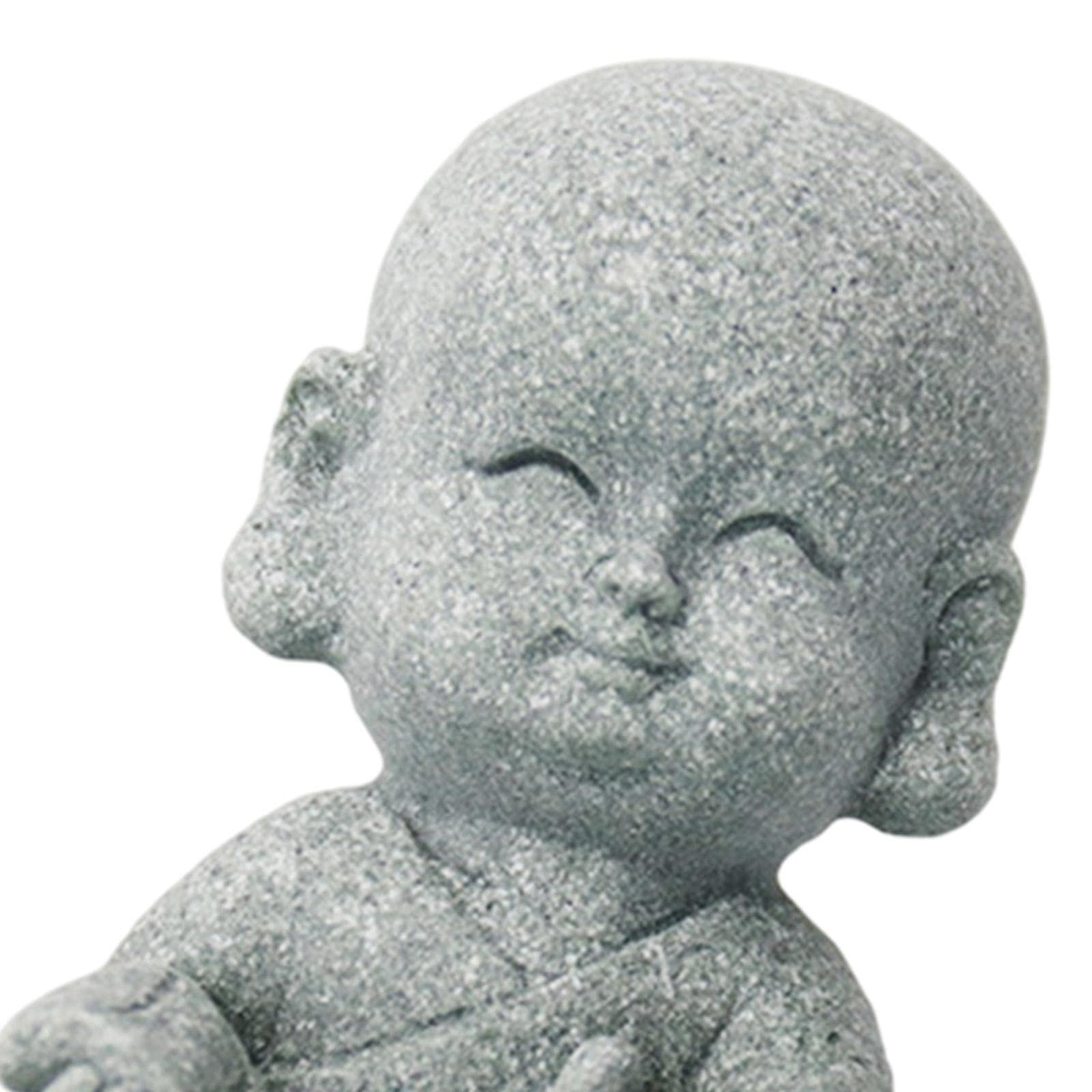 Ensemble de 6 Figurines Délicates en Résine Représentant Un Moine Bouddha, Idéal pour La Décoration de Jardin. Sculpture Chinoise Représentant Un, 6 pièces
