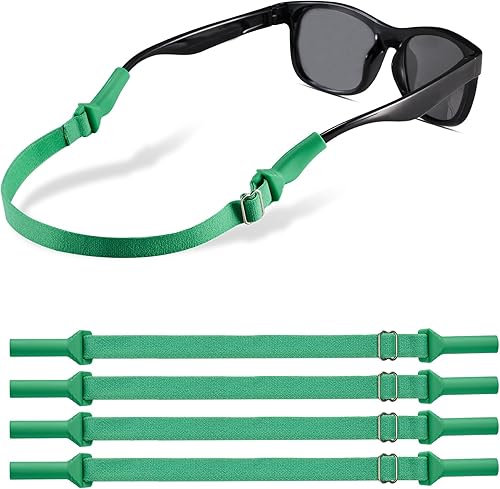 Miniatura 13 de lvvfit Correas de lentes para niños (6.5 a 10 pulgadas), correa ajustable para lentes de sol deportivas, correas de soporte para anteojos para niños