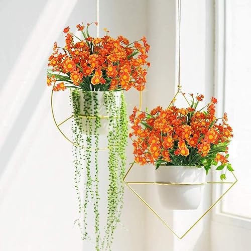 Miniatura 3 de Rinlong Mamás artificiales para exteriores, madres sintéticas, resistentes a los rayos UV, margaritas, flores para exteriores, otoño, plantas