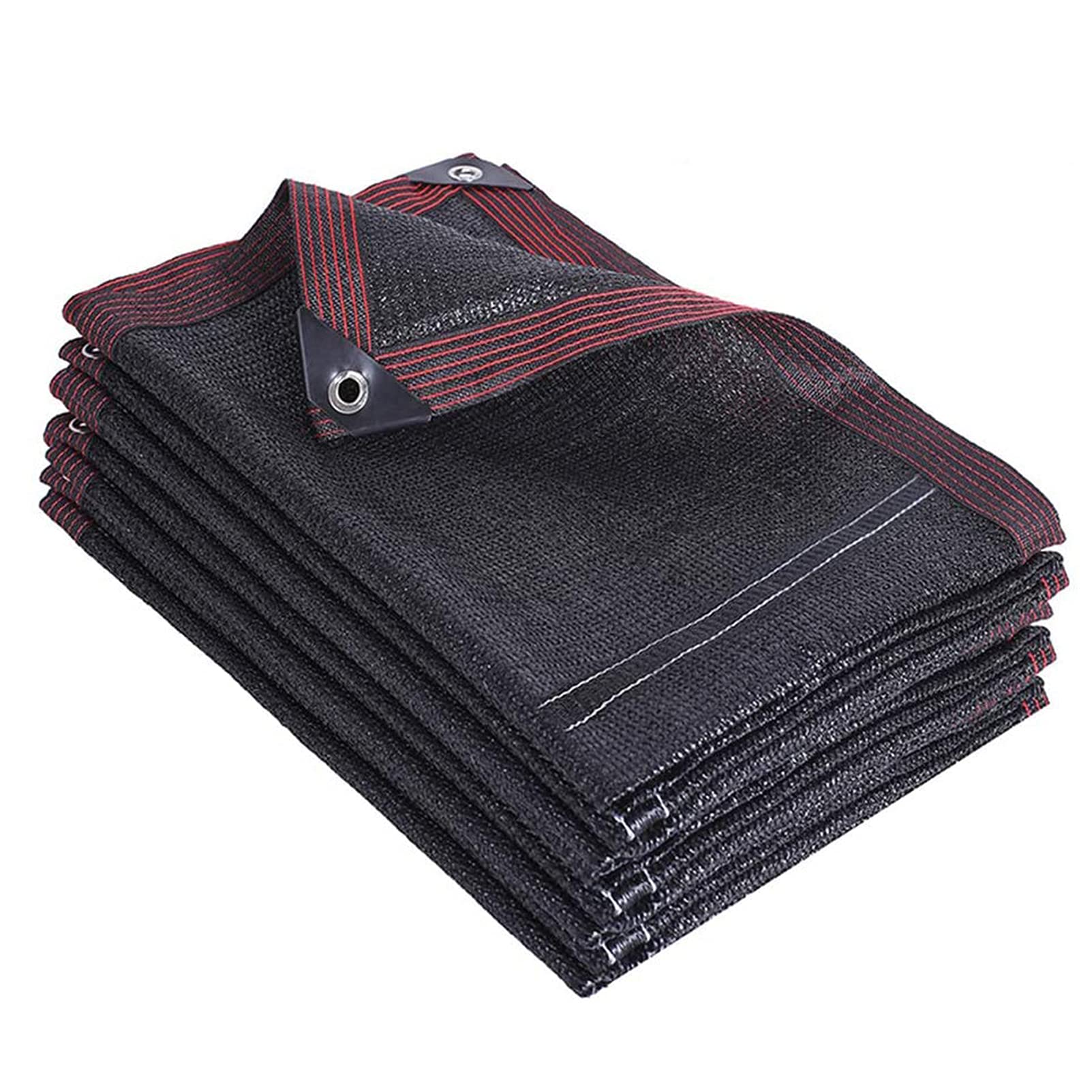 QIAOH 70% Black Shade Cloth Sun Net 2x2m, Superfine Dense Heavy Duty Shade Mesh Fabric with Grommets for Garden, Plants Cover, Horse Stalls, Carport