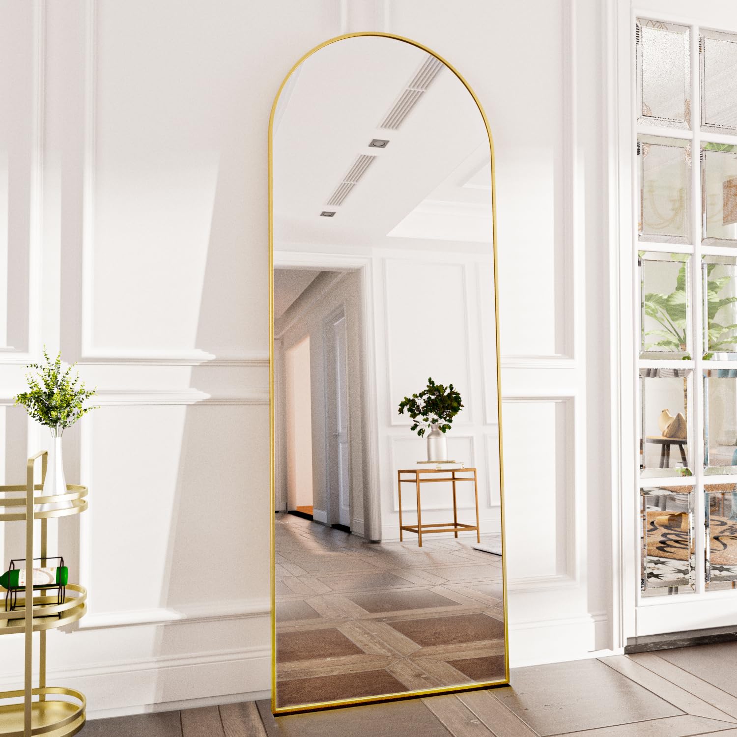 Koonmi Arch Mirror Full Length, Large Free Standing Mirror Full Length