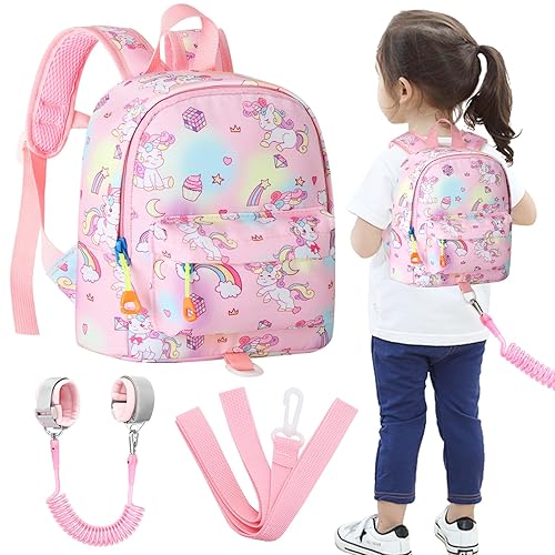 Accmor Correa de mochila para niños pequeños con eslabón de muñeca antipérdida, lindos arneses para caminar para niños pequeños que mantienen a los