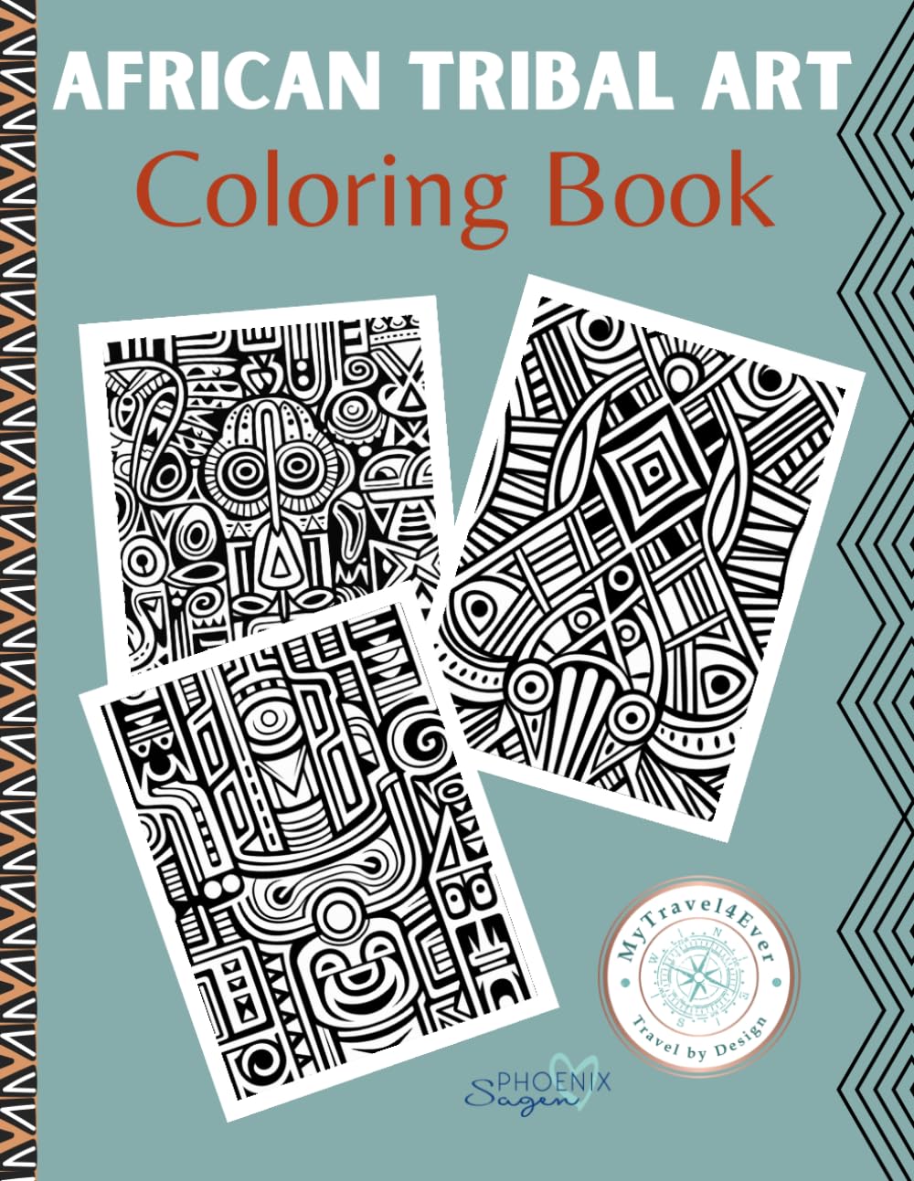 African Tribal Art: Fun coloring pages with African tribal art themes