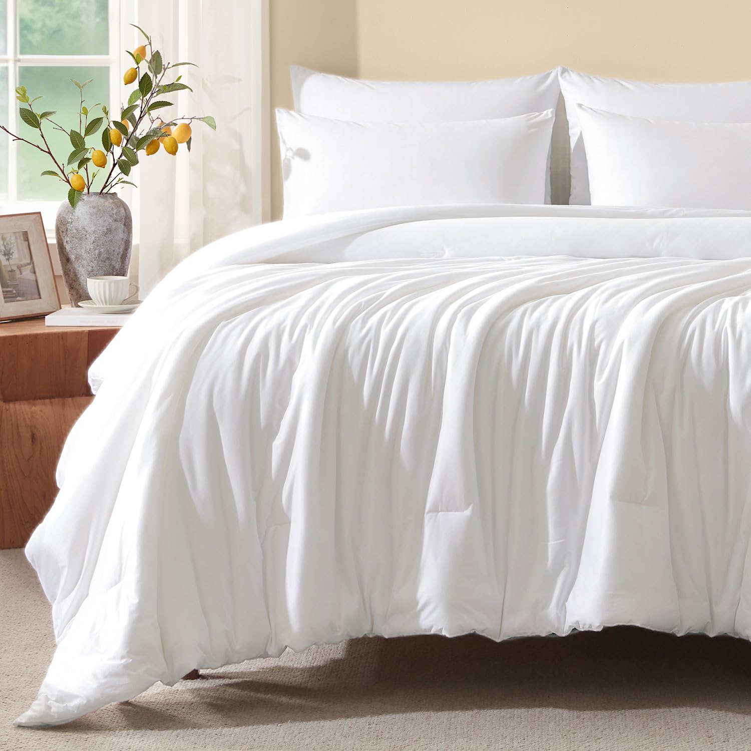 Twin Comforter Set, Ultra-Soft Jersey Knit 2 Piece Bedding Sets