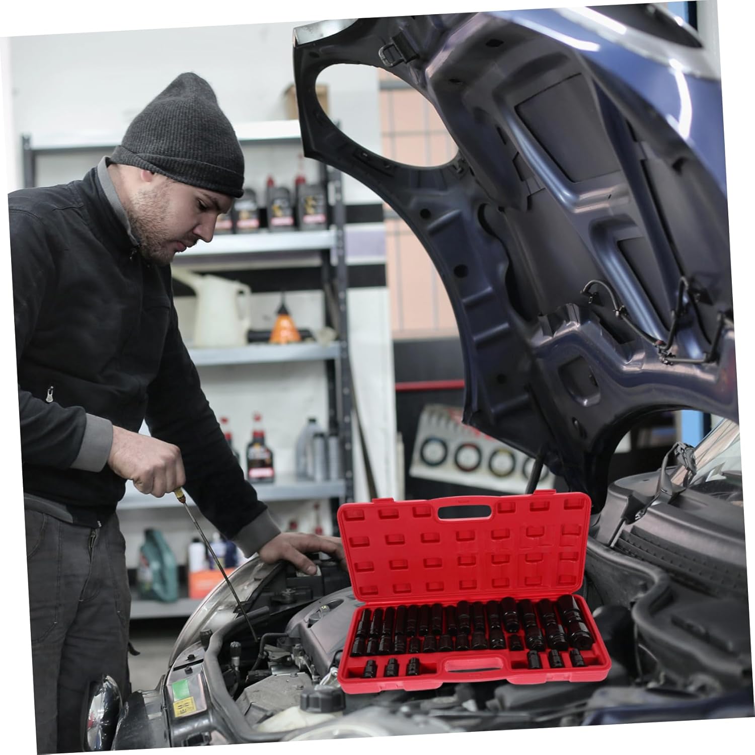 Veemoon 1Set Impact Socket Electric Screwdriver Bit for Tire Maintenance Sturdy Construction Versatile Socket Heads for Mechanics Durable