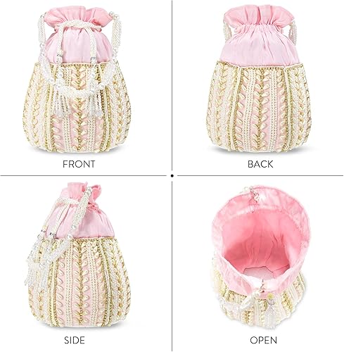 Miniatura 4 de Aheli Potli Bags Gift for Women Evening Bag Clutch Ethnic Bride Purse with Drawstring