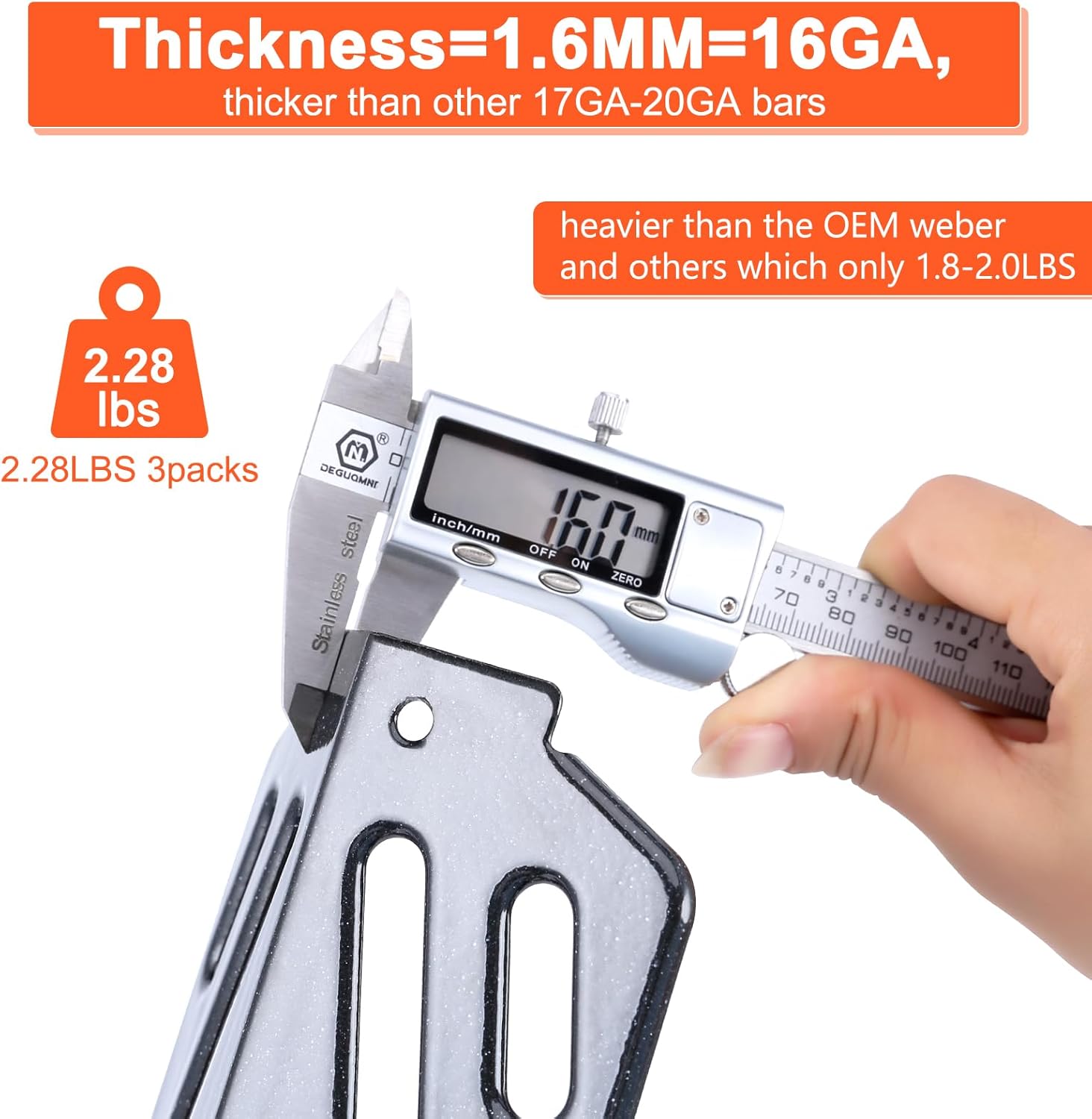 QuliMetal 66040 Heat Deflector and 66044 Warming Rack for Weber Genesis II 300 /LX 300 Series Gas Grills